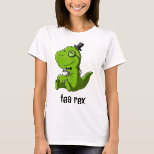 T-shirt Tea Rex T-Rex Dinosaur Dino Café Cool de boisson c