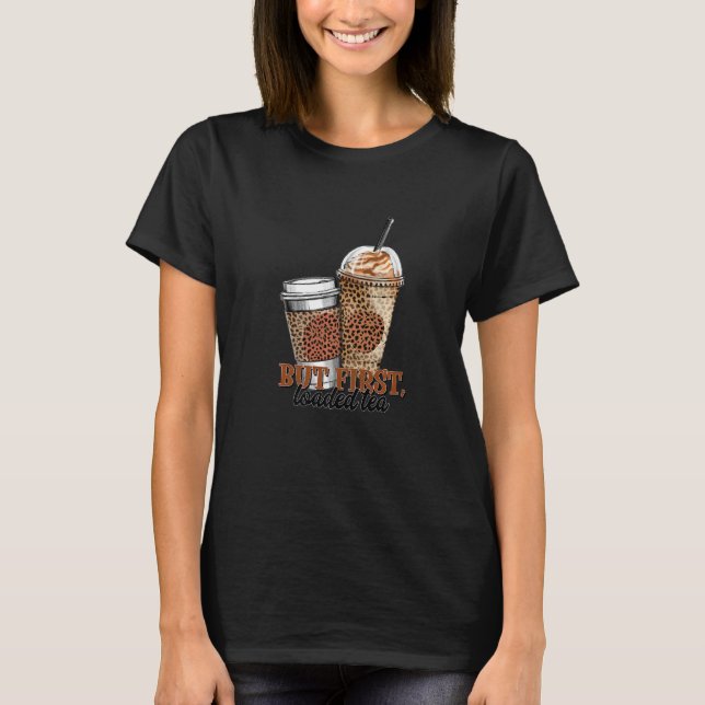 T-shirt Tea Sayes Mais D'Abord Chargé Thé Leopard (Devant)