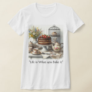 T-shirt Tea Time avec Gâteau au chocolat