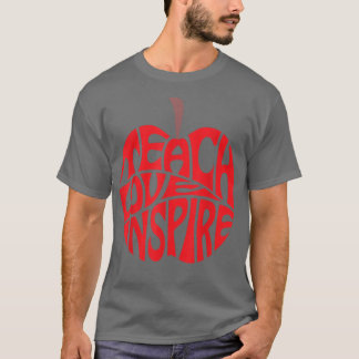 T-shirt Teach Love Inspire Teacher s for Women Apple Graph