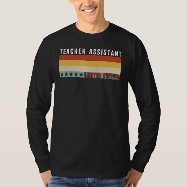 T-shirt Teacher Assistant Job Title Profession Worker Appr (Devant)