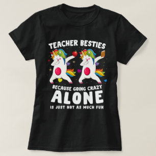 T-shirt Teacher Besties licorne