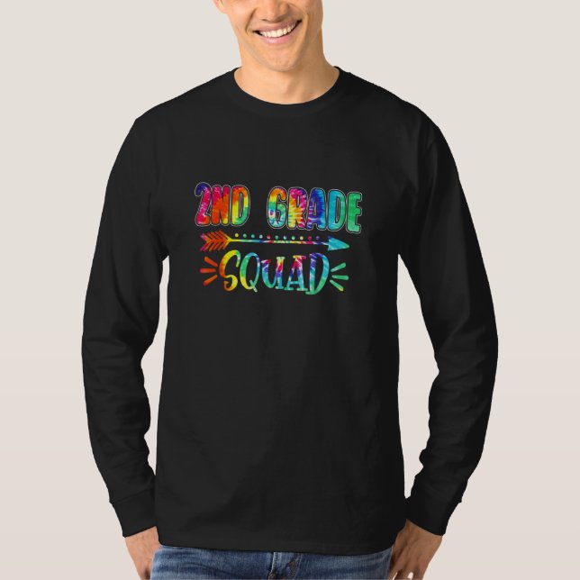 T-shirt Teacher De 2E Année Tie Dye Retour À L'École Ensei (Devant)