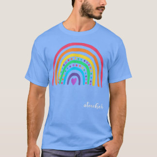 T-shirt Teacher Life Rainbow Teacher Cute Motivation 