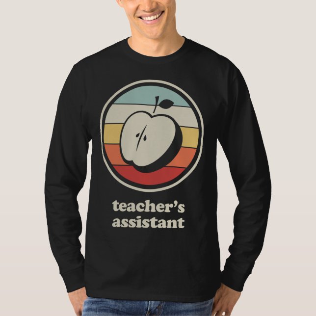 T-shirt Teacher s Assistant Retro Teaching Assistant (Devant)