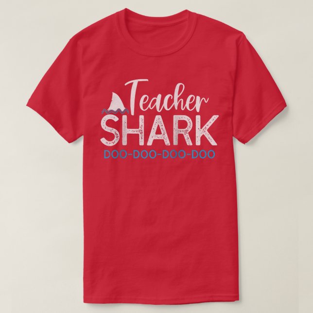 T-shirt Teacher Shark Do Do Your Work Funny Raglan Base (Design devant)