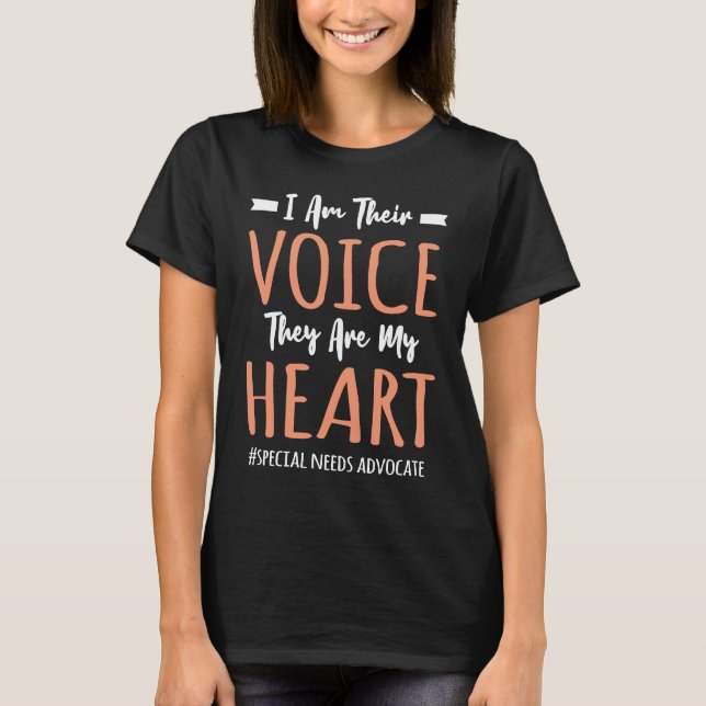 T-shirt Teacher Special Needs Advocate Quote Am Their Voic (Devant)