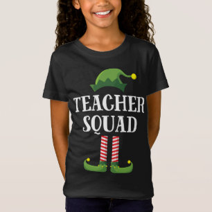 T-Shirt Teacher Squad Elf Matching Group Christmas School