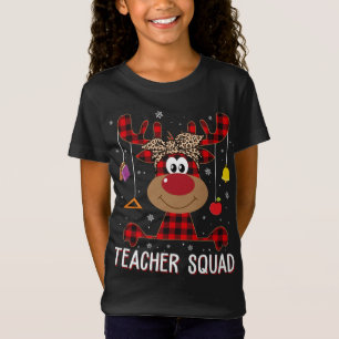 T-Shirt Teacher Squad Noël Funny Reindeer Enseignant Xma