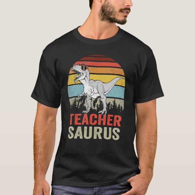 T-shirt Teachersaurus Rex Dinosaur Teacher Saurus Family D (Devant)