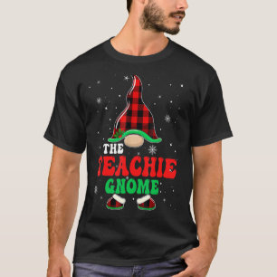 T-shirt Teachie Gnome Buffalo Plaid Family Christmas Pajam