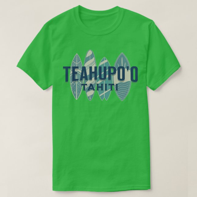 T-shirt Teahupoo Tahiti Big Wave Surf 2 (Design devant)
