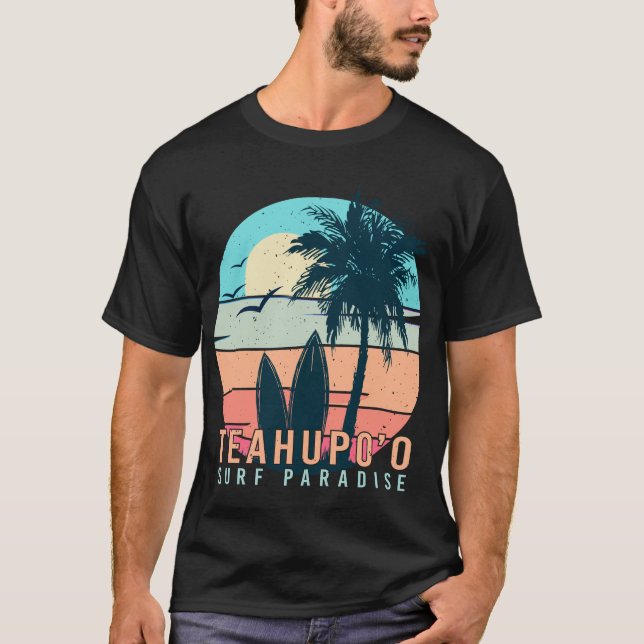 T-shirt Teahupoo-Tahiti-Surf-Paradise-Tshirt-21862867 T-Sh (Devant)