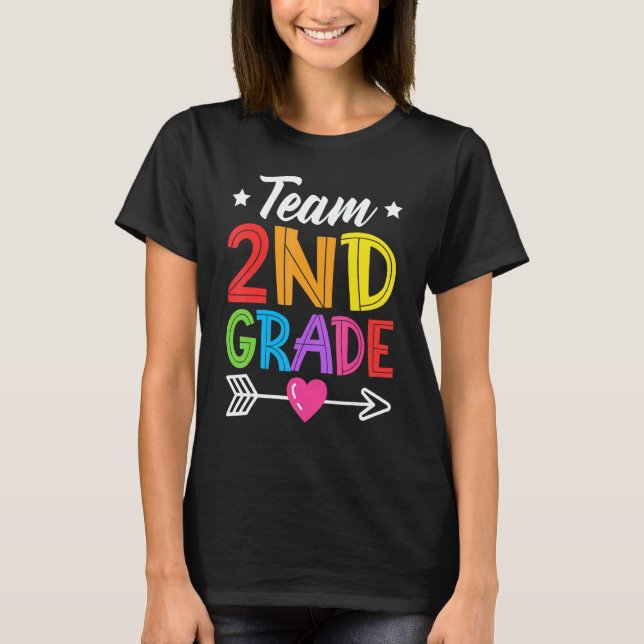T-shirt Team 2nd Grade Teacher Student Kid Back To School  (Devant)