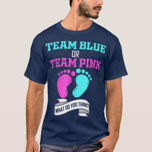 T-shirt Team Blue ou Team Pink Genre Revela