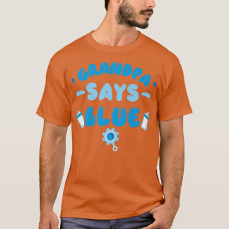 T-shirt Team Boy Gender Revevevela Party Grand-père dit Bl