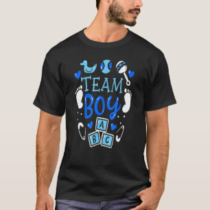 T-shirt Team Boy Genre Reveal Party Pink Blue Baby Announ
