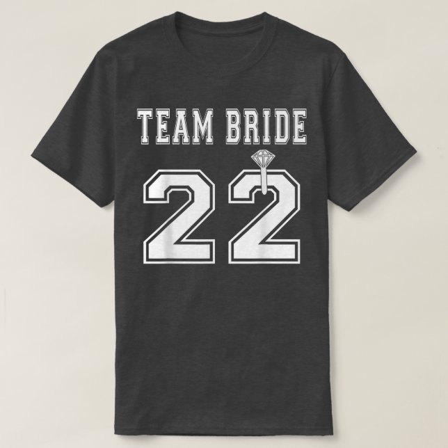 T-shirt Team Bride 2022 Bridal Shower Matching  (Design devant)