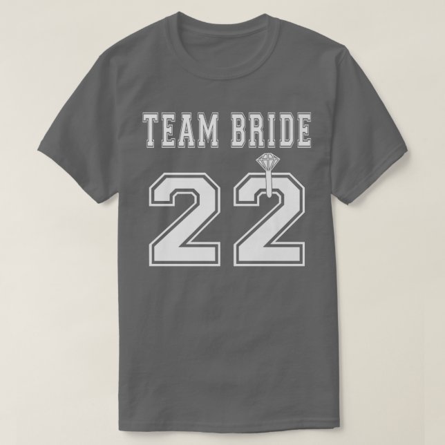 T-shirt Team Bride 2022 Bridal Shower Matching  (Design devant)