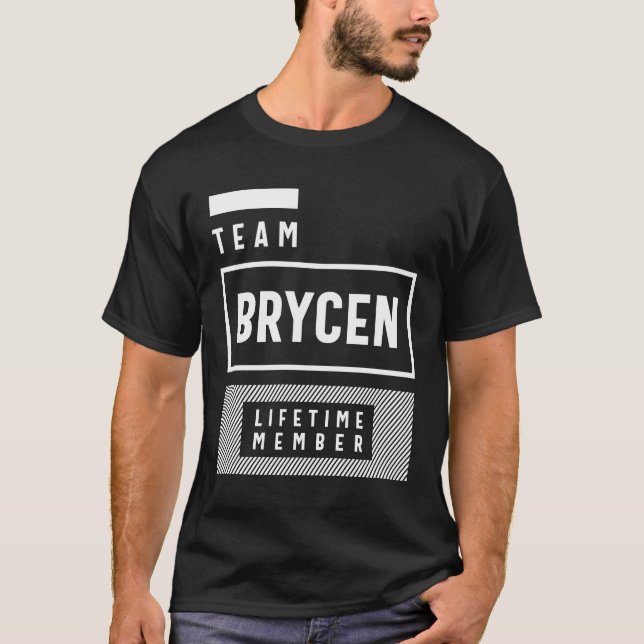 T-shirt Team Brycen Membre à vie Nom personnalisé (Devant)