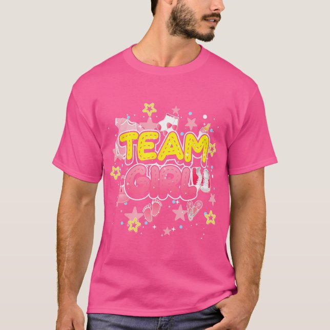 T-shirt Team Gender Reveveals Team Girl Pink Team (Devant)