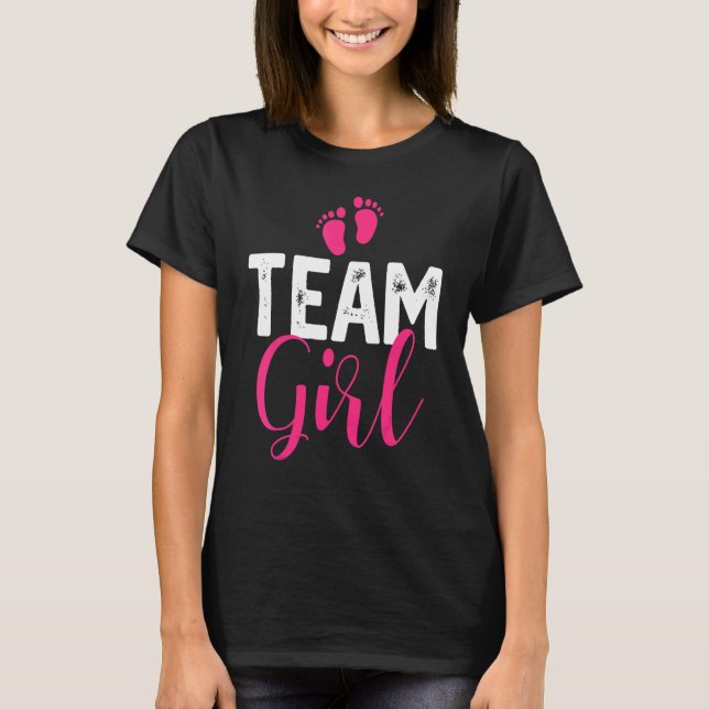 T-shirt Team Girl Gender Reveal Pregnancy Announcement Bab (Devant)