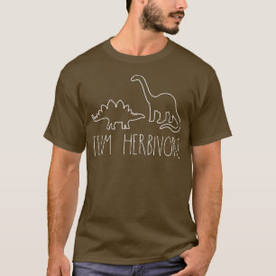 T-shirt Team Herbivore Cute Dinosaur Vegan Design Pour Veg