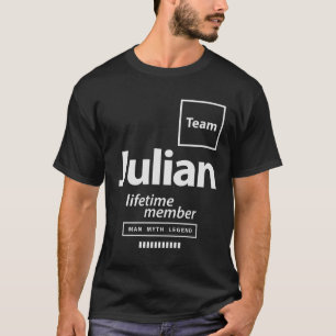 T-shirt Team Julian Lifetime Membre Funny Nom Julian