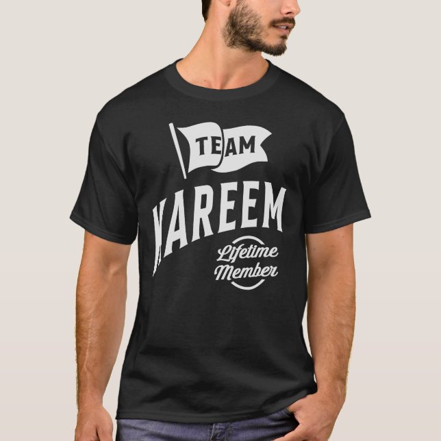 T-shirt Team Kareem Nom du membre à vie Kareem (Devant)