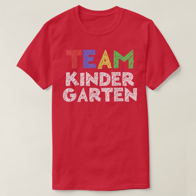 T-shirt Team Kindergarten Retour À L'École  (Design devant)