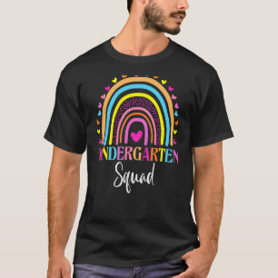 T-shirt Team Kindergarten Squad Rainbow Teacher Student Fi