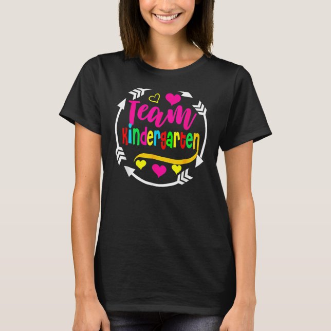 T-shirt Team Kindergarten Student Teacher  Back To School (Devant)