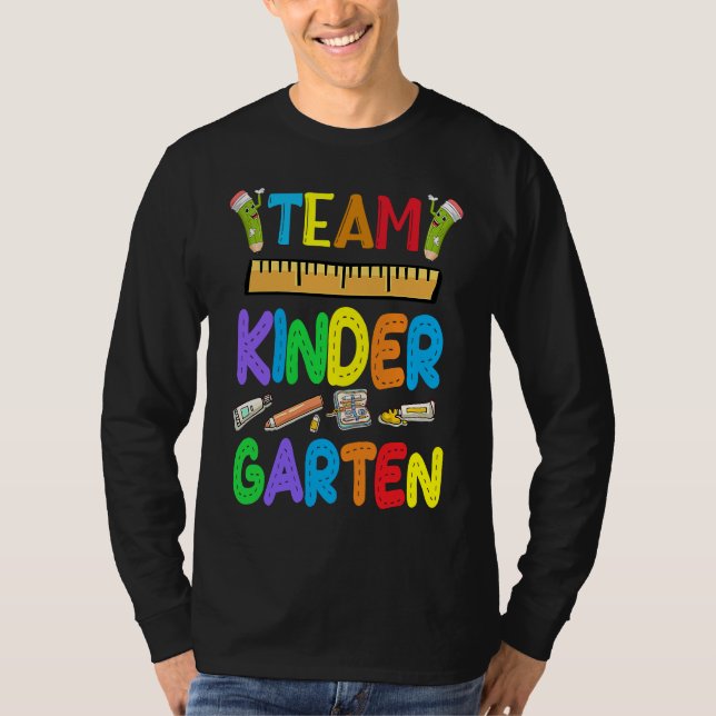 T-shirt Team Kindergarten Teacher Student Kids Back To Sch (Devant)