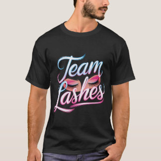 T-shirt Team Lashes Girl Rose Genre Reveal Party Baby Sho