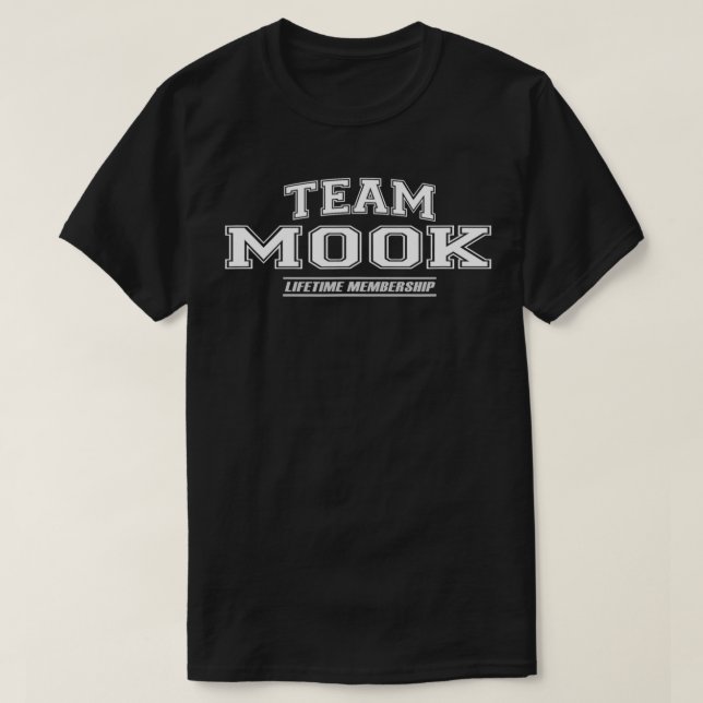 T-shirt Team Mook Fière Famille Nom, Nom Cadeau (Design devant)
