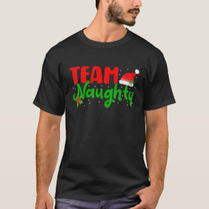 T-shirt Team Naughty Matching Couples Pajamas de Noël