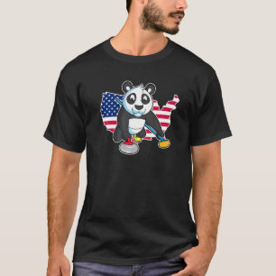 T-shirt Team Panda Bear Curling Usa Amérique Enfants Garço