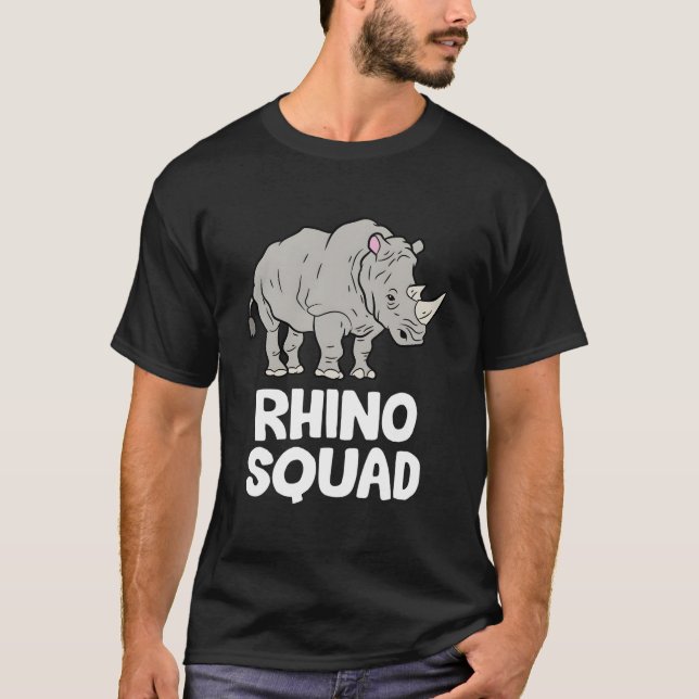 T-shirt Team Rhino Rhino Squad Love Rhinoceros (Devant)