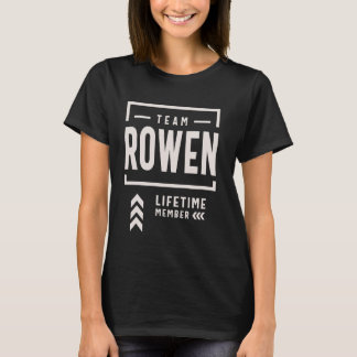 T-shirt Team Rowen Membre à vie Funny Nom Rowen