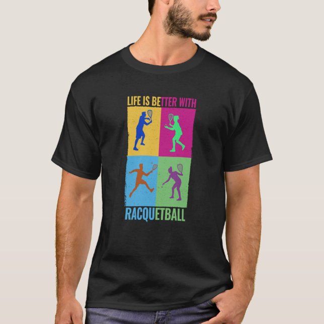 T-shirt team sport Racquetball for women (Devant)