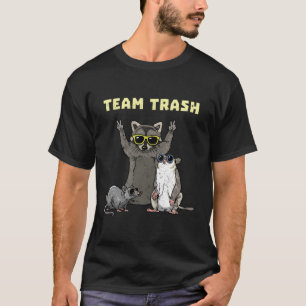 T-shirt Team Trash Opossum Raccoon Rat Animaux amusants Ga