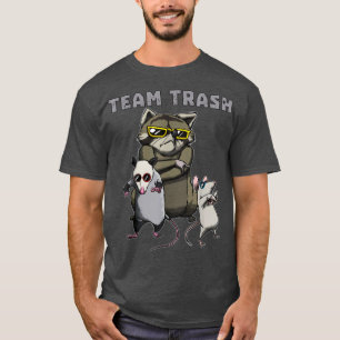 T-shirt Team Trash Opossum Raccoon Rat Animaux amusants Ga