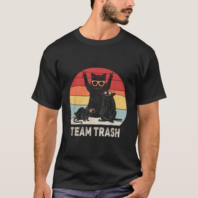 T-shirt Team Trash Opossum Raccoon Rat Animaux Garbage (Devant)