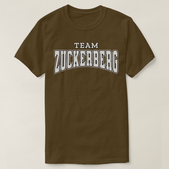 T-shirt Team Zuckerberg Supporter (Design devant)