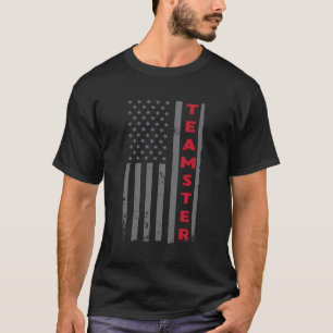 T-shirt Teamster American Flag Patriotique Truck Driver Us