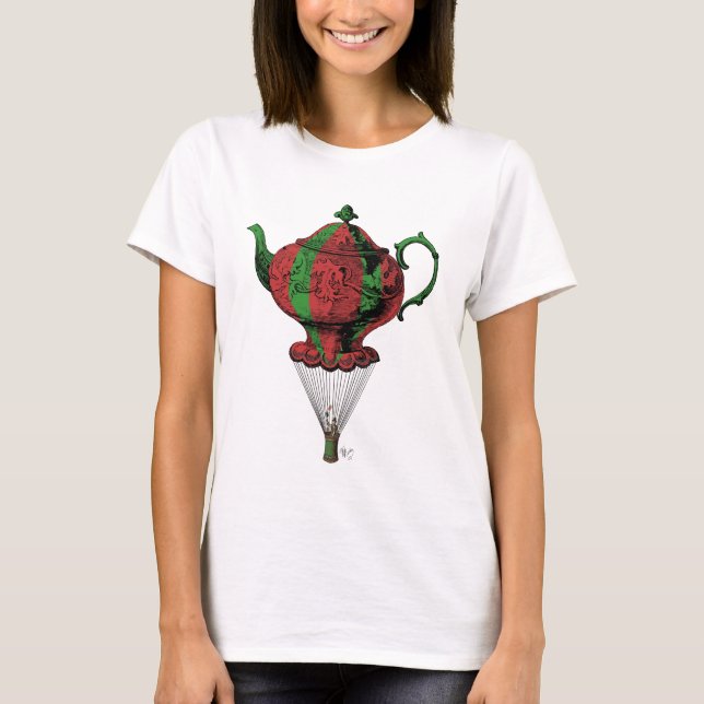 T-shirt Teapot volant 2 rouge et vert (Devant)