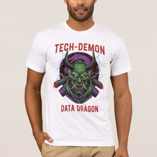 T-Shirt Tech-Démon Data Dragon | Cyberpunk Oni Mas