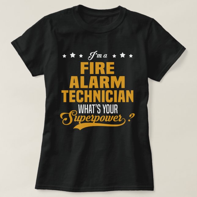 T-shirt Technicien d'alarme incendie (Design devant)