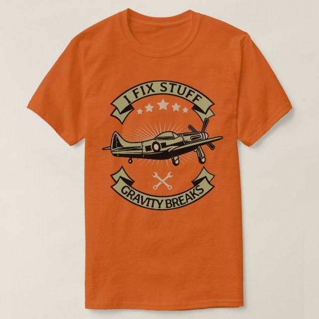T-shirt Technicien d'avion (Design devant)