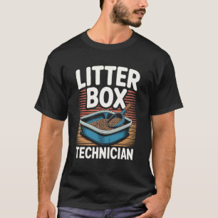 T-shirt Technicien de bac à litière Amateur de chat Drôle